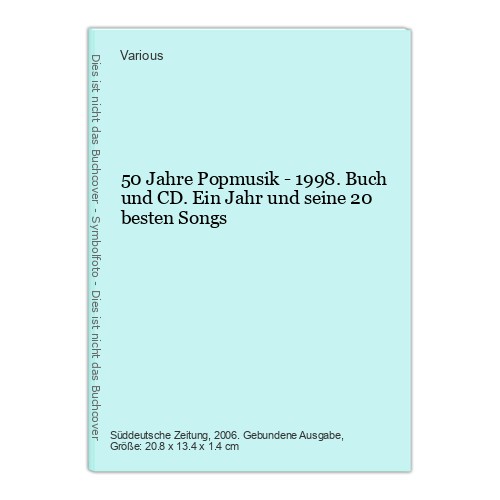 Jahre popmusik 1998 buch - -,